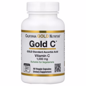 California Gold Nutrition, Gold C®, USP Grade Vitamin C, 1,000 mg, 60 Veggie Capsules