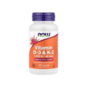 NOW Foods, Vitamin D3 & K2, 120 Capsules